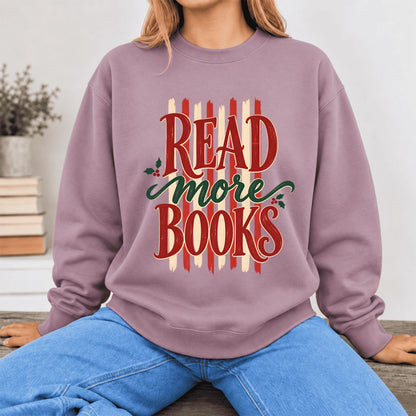 Read More Book Christmas Softstyle Sweatshirt | Christmas Book Lover Gift Paragon