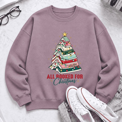 All Booked For Christmas Softstyle Sweatshirt | Christmas Book Lover Gift Paragon