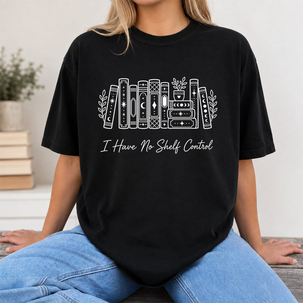 I Have No Shelf Control Softstyle T-Shirt | Book Lover Gift Black