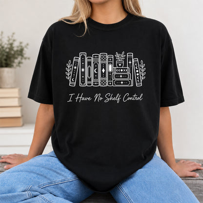 I Have No Shelf Control Softstyle T-Shirt | Book Lover Gift Black