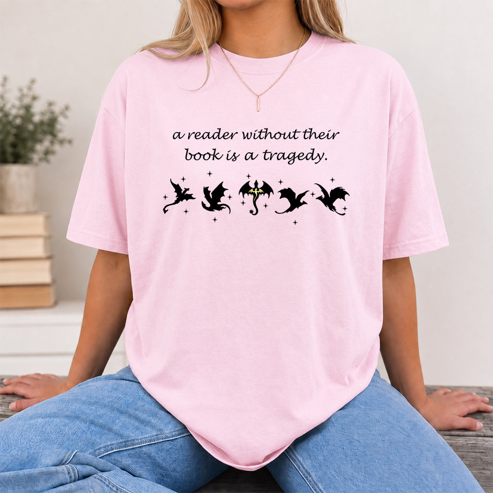 A Reader Without Their Book Softstyle T-Shirt | Book Lover Gift Light Pink