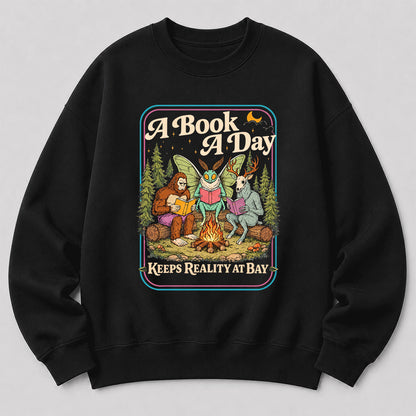 Cryptid Book Club Crewneck Sweatshirt | Reader Gift Black
