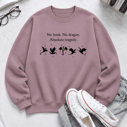 No Book, No Dragon Softstyle Sweatshirt | Fantasy Reader Gift Paragon