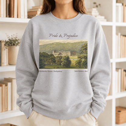 Pride And Prejudice Crewneck Sweatshirt | Reader Gift Sport Grey