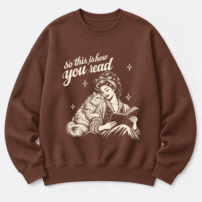 How You Read Persian Softstyle Sweatshirt | Cozy Cat & Book Lover Gift Cocoa