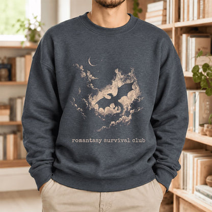 Romantasy Survival Club Softstyle Sweatshirt | Fantasy Reader Gift Dark Heather