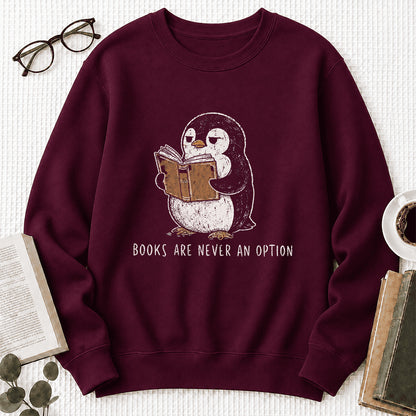 Flight Was Never An Option Crewneck Sweatshirt | Reader Gift Maroon