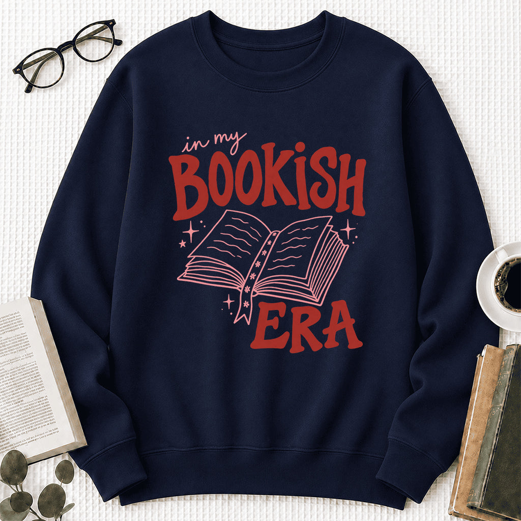 In My Bookish Era Crewneck Sweatshirt | Reader Gift Navy
