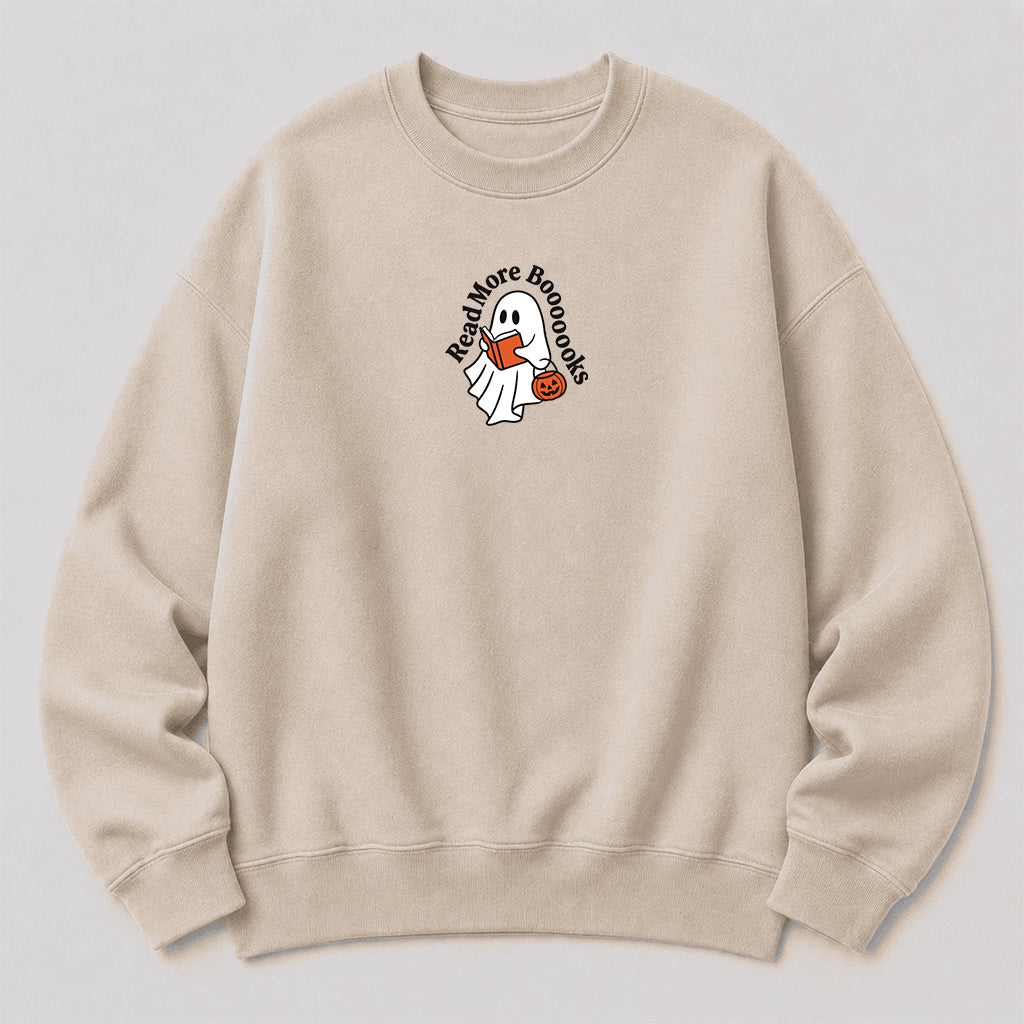 Read More Book Crewneck Sweatshirt | Halloween Reader Gift Sand