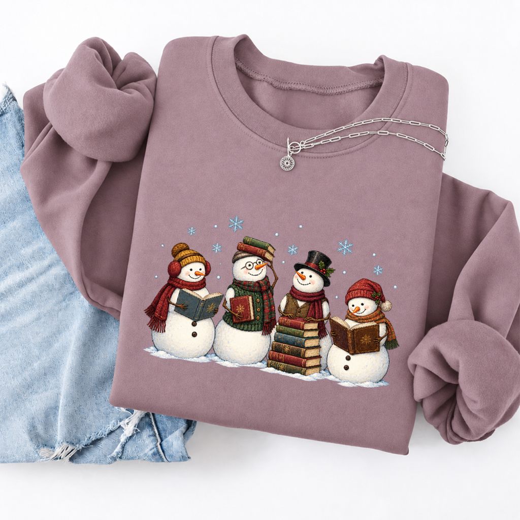 Bookish Snowman Club Softstyle Sweatshirt | Christmas Book Lover Gift Paragon