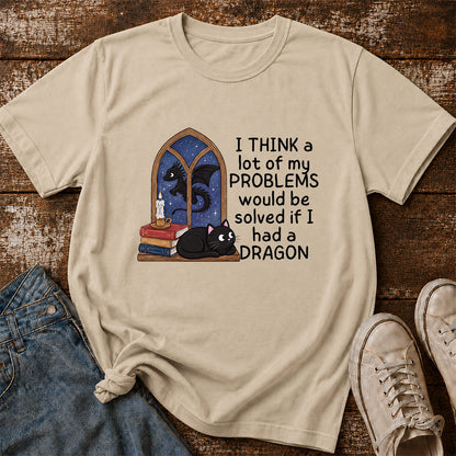 If I Could Have A Dragon Softstyle T-Shirt | Book Lover Gift Sand