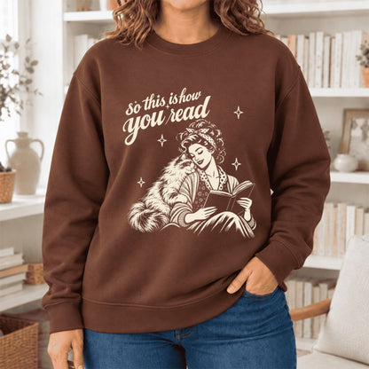 How You Read Ragdoll Softstyle Sweatshirt | Cozy Cat & Book Lover Gift Cocoa