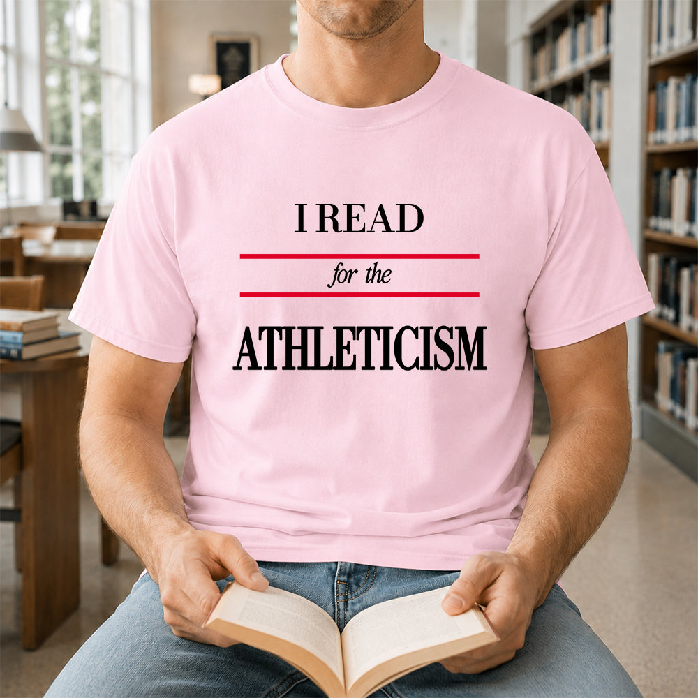 I Read For The Athleticism Softstyle T-Shirt | Book Lover Gift Light Pink