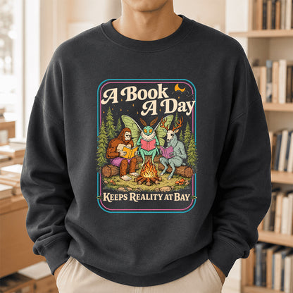 Cryptid Book Club Crewneck Sweatshirt | Reader Gift Dark Heather