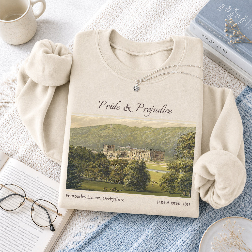 Pride And Prejudice Crewneck Sweatshirt | Reader Gift Sand