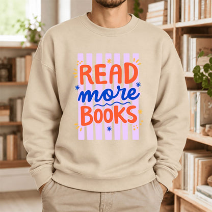 Read More Books Softstyle Sweatshirt | Reader Gift Sand