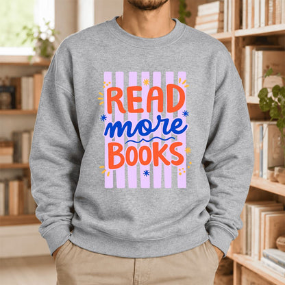 Read More Books Softstyle Sweatshirt | Reader Gift Sport Grey