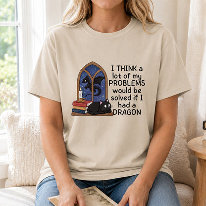 If I Could Have A Dragon Softstyle T-Shirt | Book Lover Gift Sand