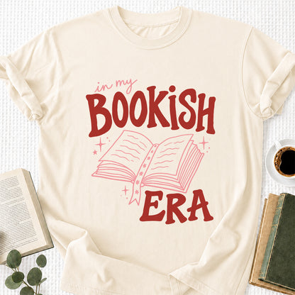 In My Bookish Era Cotton T-Shirt | Book Lover Gift Natural