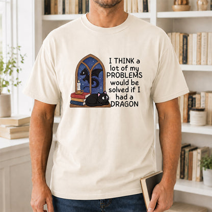 If I Could Have A Dragon Softstyle T-Shirt | Book Lover Gift Natural