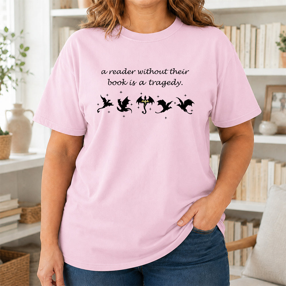 A Reader Without Their Book Softstyle T-Shirt | Book Lover Gift Light Pink