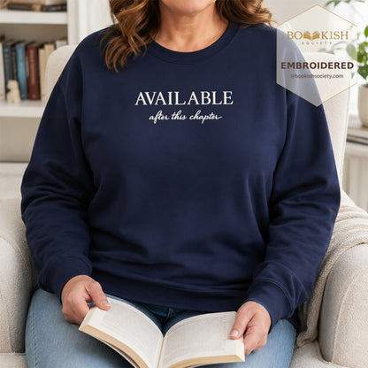 Available After This Chapter Embroidered Sweatshirt | Reader Gift Navy