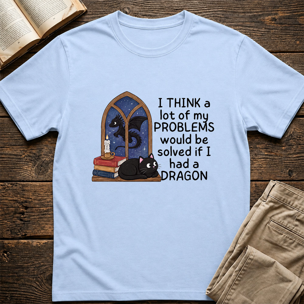 If I Could Have A Dragon Softstyle T-Shirt | Book Lover Gift Light Blue
