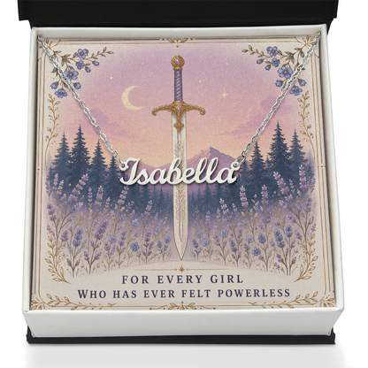 For Every Girl Decorative Card And Custom Name Polished Stainless Steel Necklace With Box Book Lover Gift Font 1