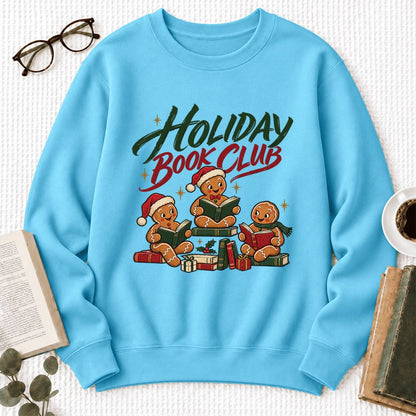 Holiday Book Club Softstyle Sweatshirt | Christmas Book Club Gift Sky