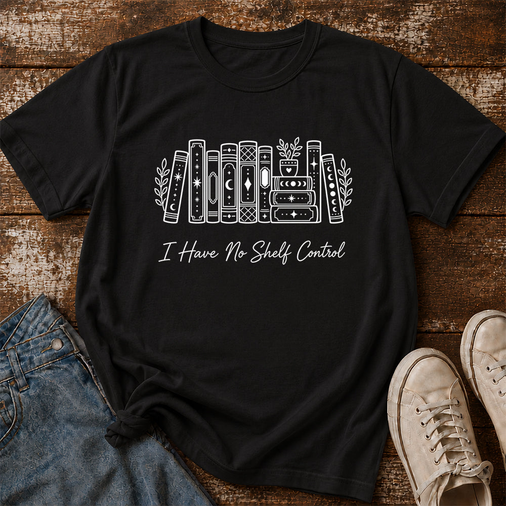 I Have No Shelf Control Softstyle T-Shirt | Book Lover Gift Black