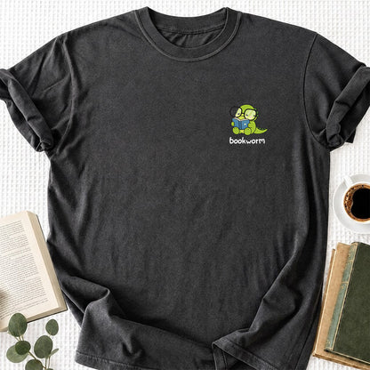 Bookworm Cotton T-Shirt | Book Lover Gift Dark Heather