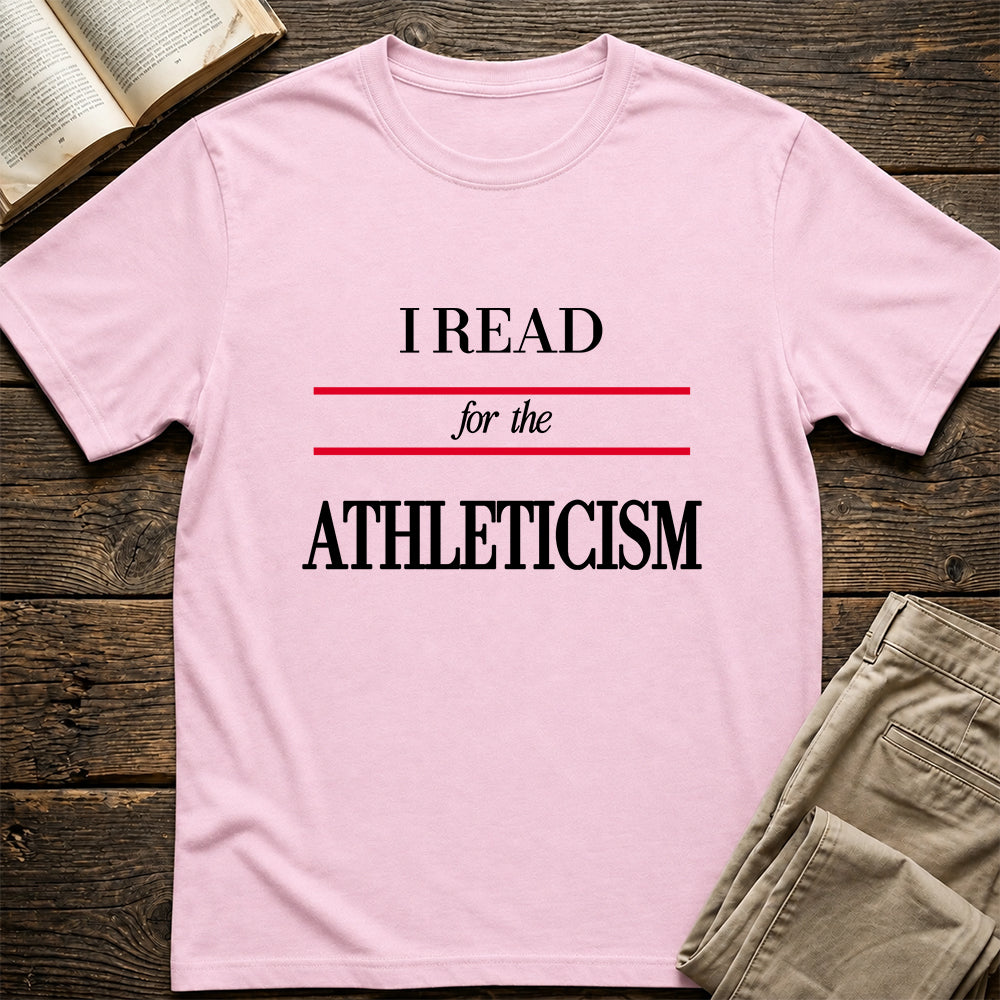 I Read For The Athleticism Softstyle T-Shirt | Book Lover Gift Light Pink