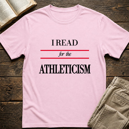 I Read For The Athleticism Softstyle T-Shirt | Book Lover Gift Light Pink