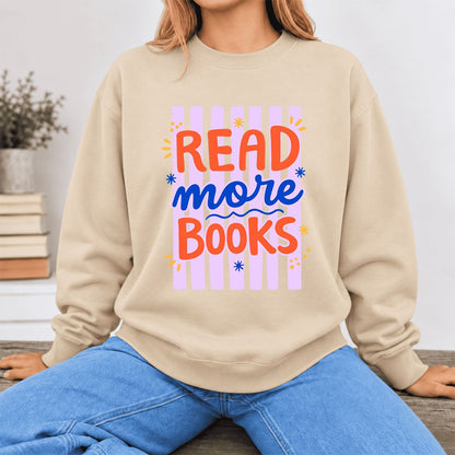 Read More Books Softstyle Sweatshirt | Reader Gift Sand