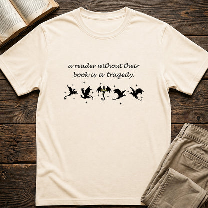 A Reader Without Their Book Softstyle T-Shirt | Book Lover Gift Natural