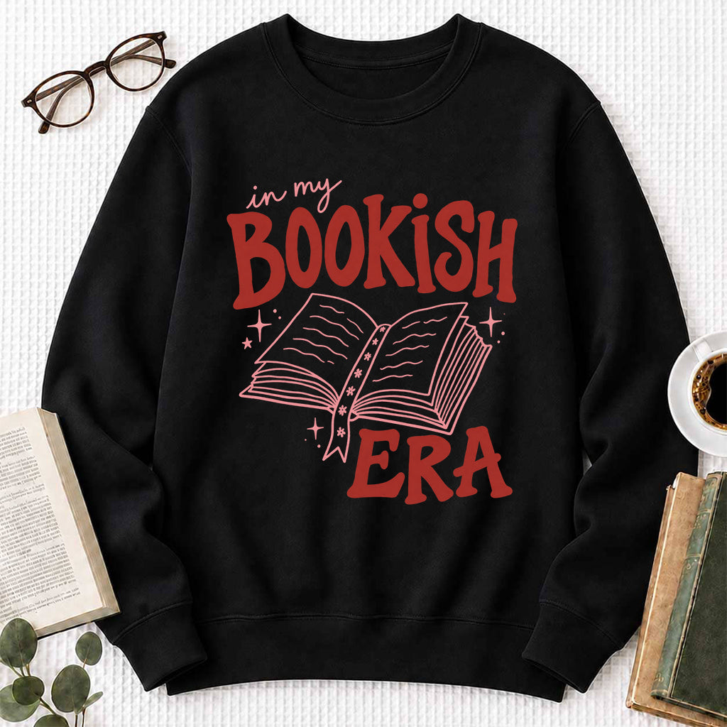In My Bookish Era Crewneck Sweatshirt | Reader Gift Black