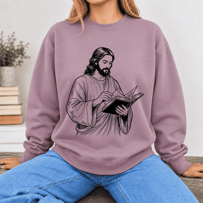 Reading Jesus Softstyle Sweatshirt | Inspiring Reader Gift Paragon