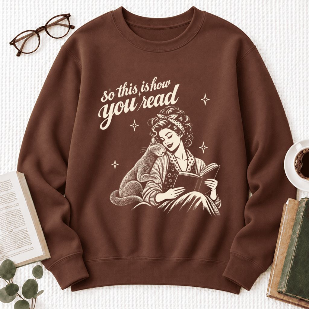 How You Read Russian Blue Softstyle Sweatshirt | Cat Lover Reader Gift Cocoa