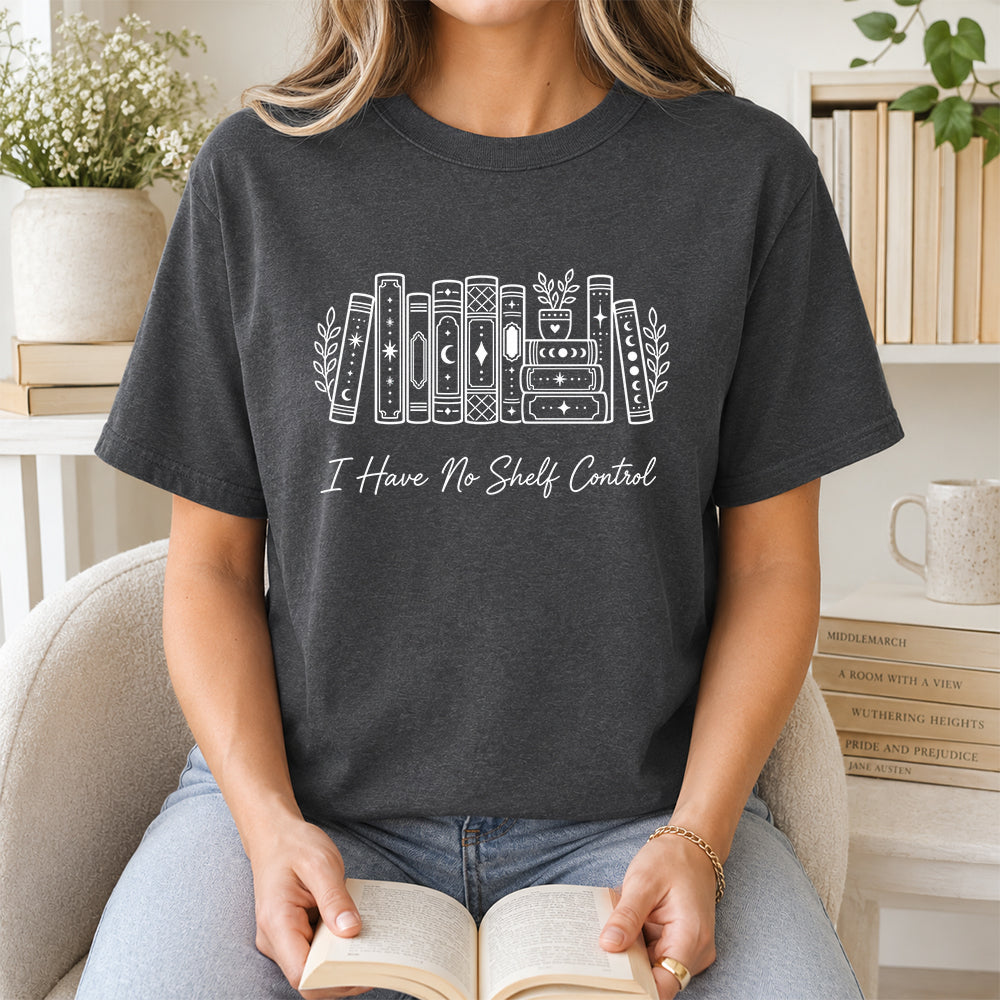 I Have No Shelf Control Softstyle T-Shirt | Book Lover Gift Dark Heather