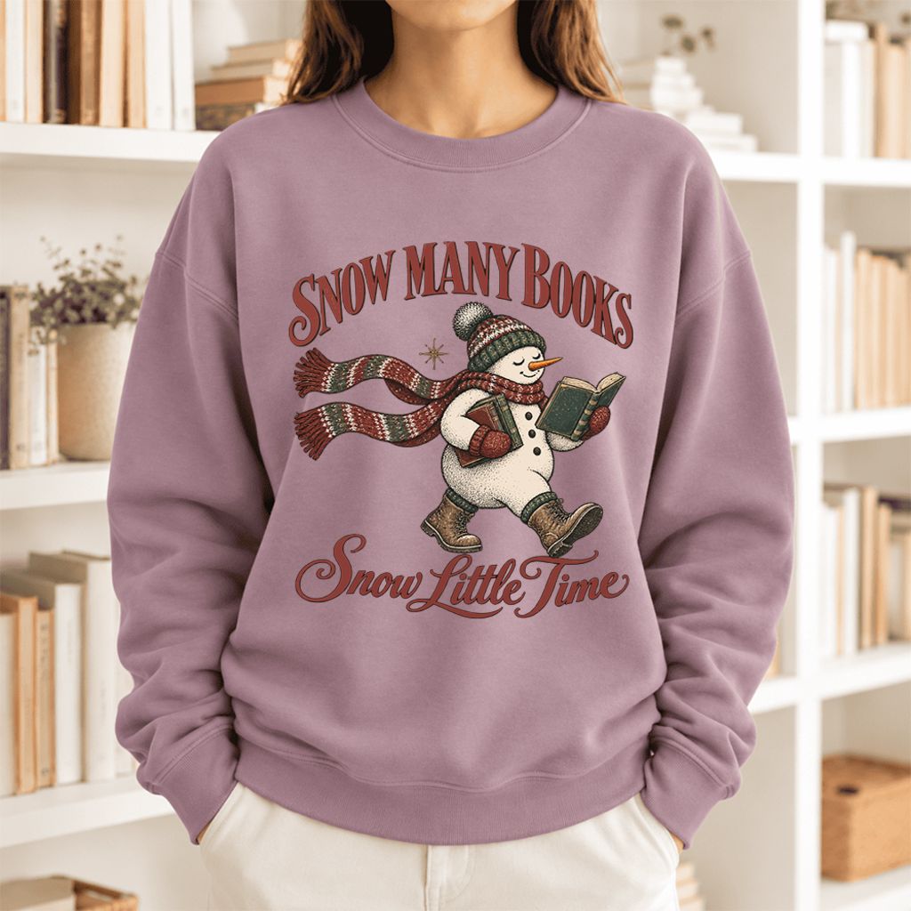 Snow Many Books Snow Little Time Softstyle Sweatshirt | Christmas Reader Gift Paragon
