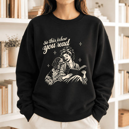 How You Read German Shorthaired Pointer Softstyle Sweatshirt | Cozy Dog Mom Gift Black