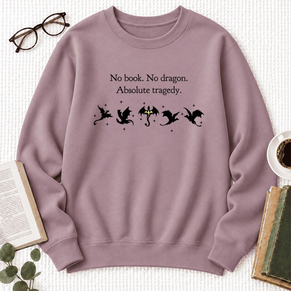 No Book, No Dragon Softstyle Sweatshirt | Fantasy Reader Gift Paragon