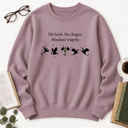 No Book, No Dragon Softstyle Sweatshirt | Fantasy Reader Gift Paragon