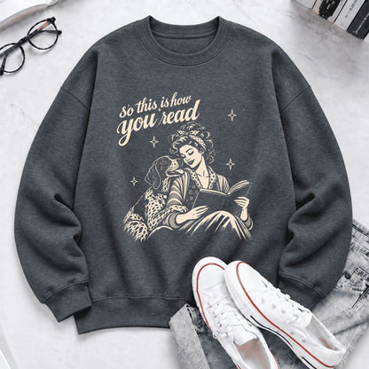 How You Read German Shorthaired Pointer Softstyle Sweatshirt | Cozy Dog Mom Gift Dark Heather