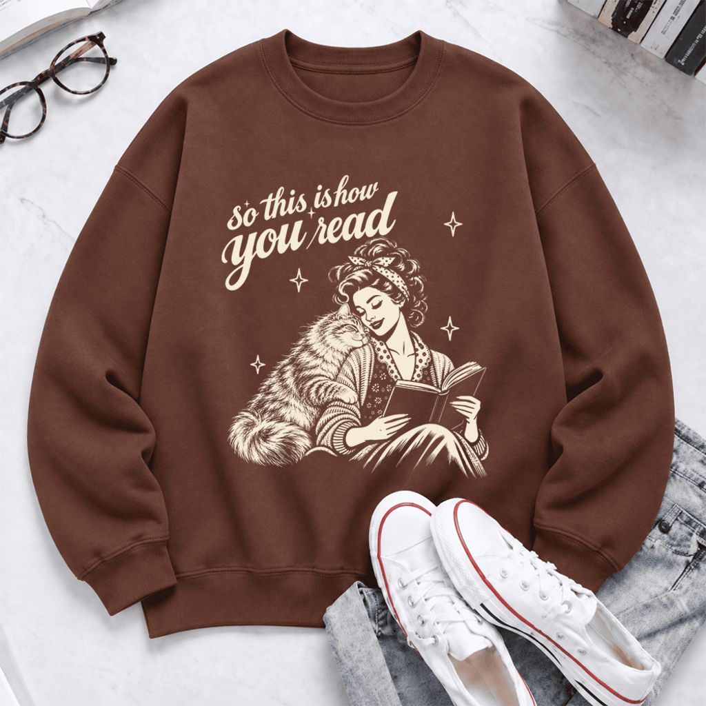 How You Read Siberian Softstyle Sweatshirt | Cozy Cat Lover Reader Gift Cocoa