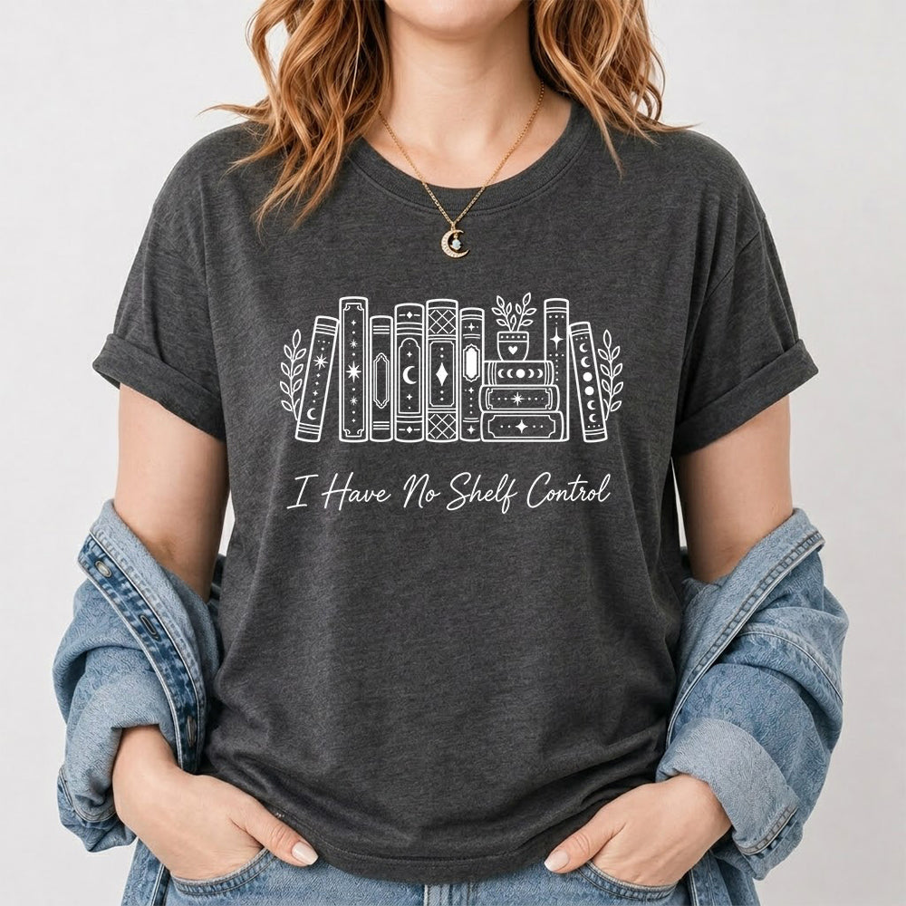 I Have No Shelf Control Softstyle T-Shirt | Book Lover Gift Dark Heather