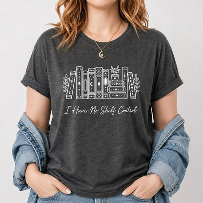 I Have No Shelf Control Softstyle T-Shirt | Book Lover Gift Dark Heather
