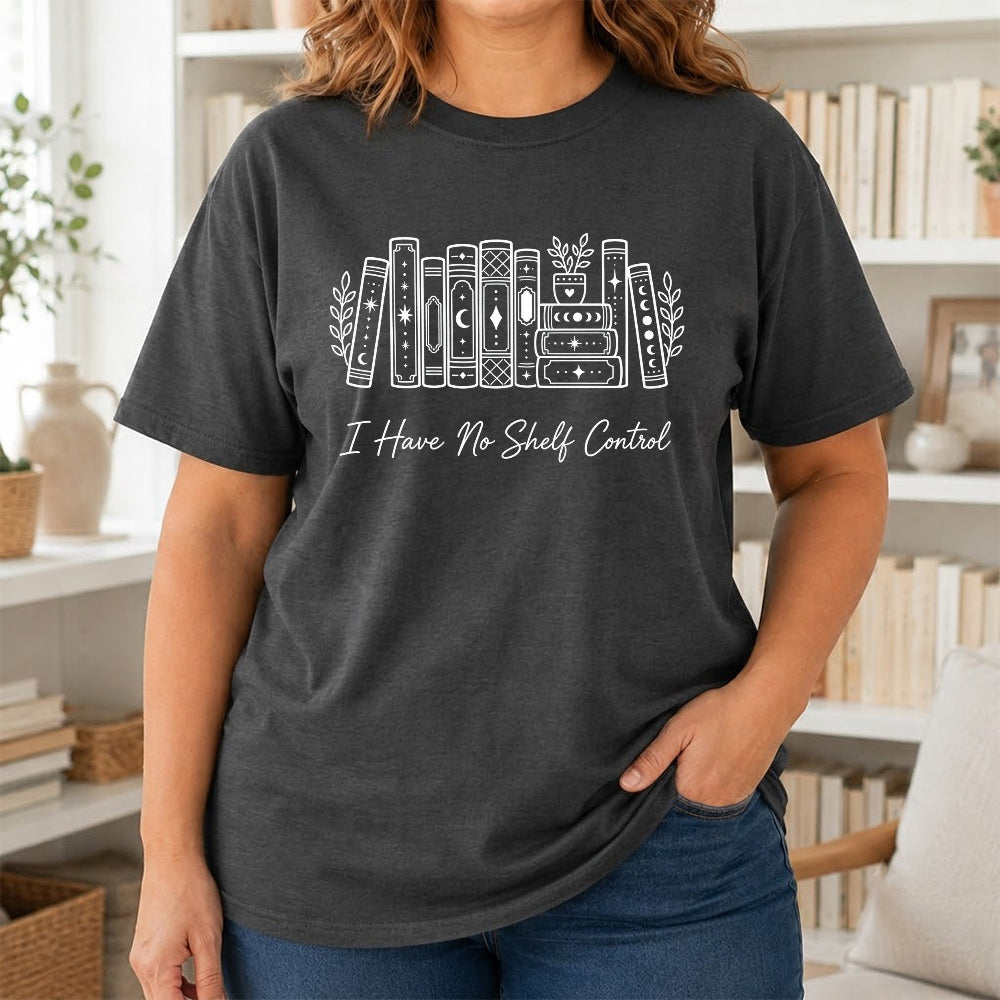 I Have No Shelf Control Softstyle T-Shirt | Book Lover Gift Dark Heather