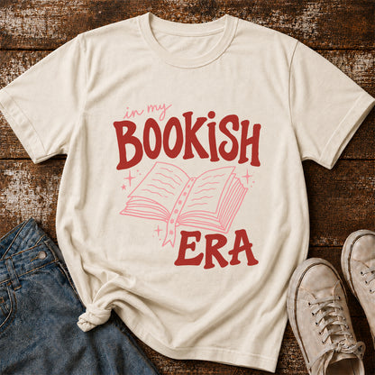 In My Bookish Era Cotton T-Shirt | Book Lover Gift Natural