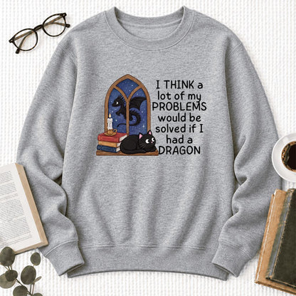 If I Could Have A Dragon Softstyle Sweatshirt | Fantasy Book Lover Gift Sport Grey